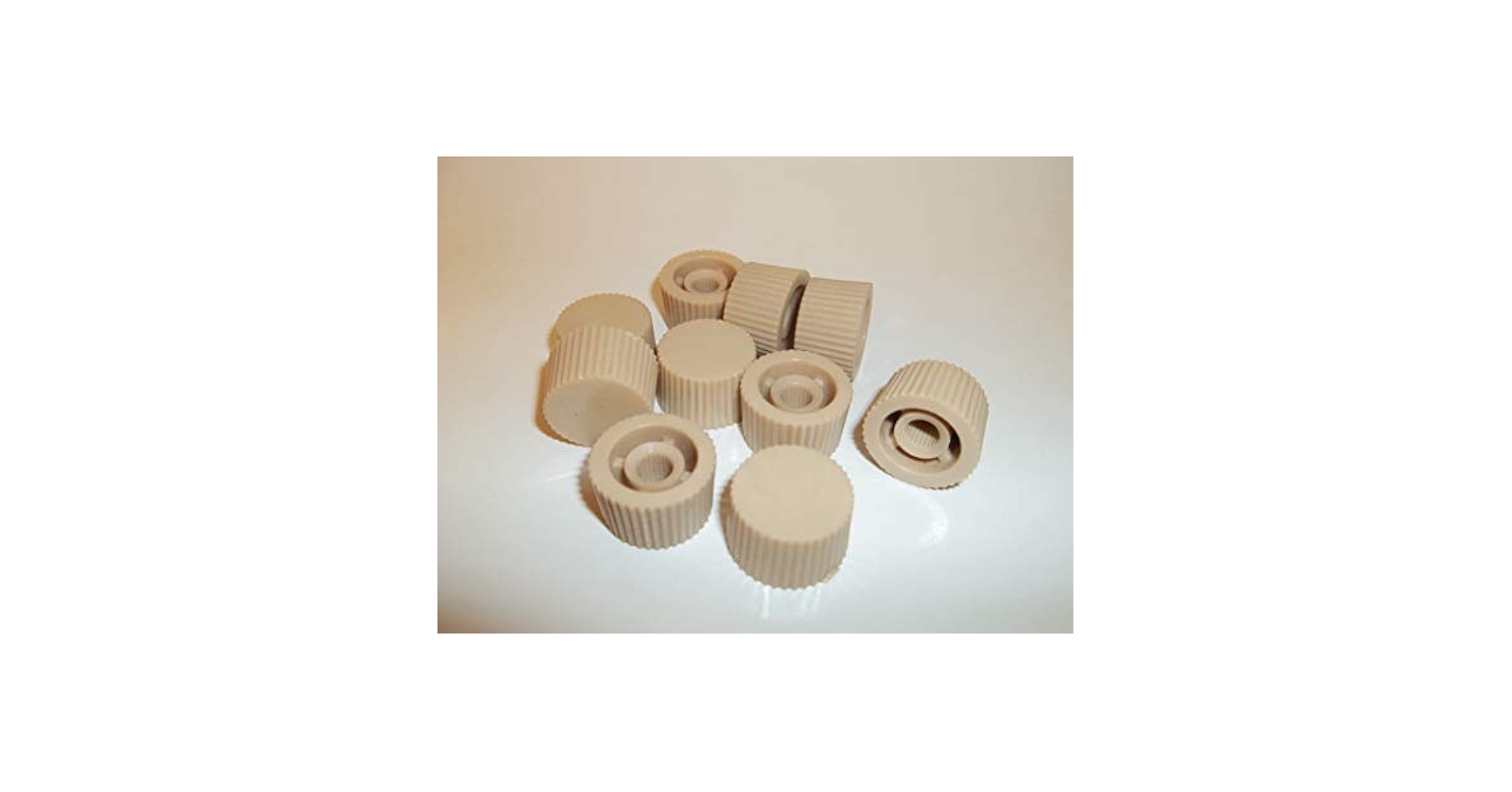 10pcs, Spline Plastic Ivory Knob, 1/4